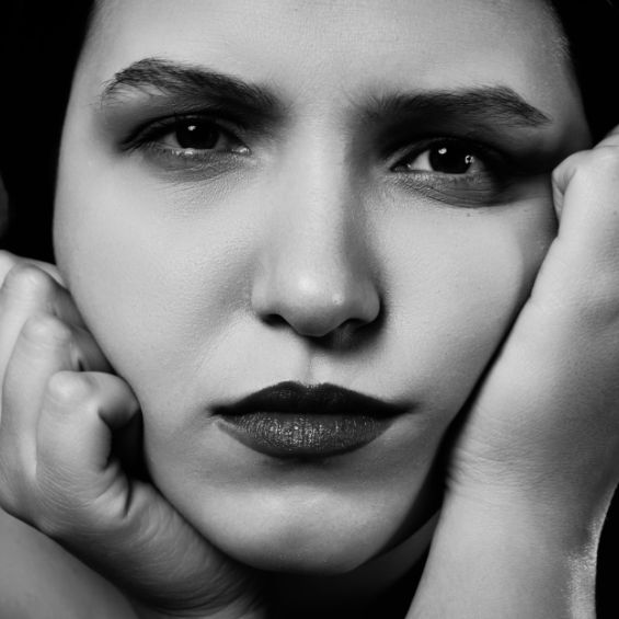 woman looking at camera